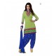 Party Light Green Solid Chanderi Semi-Stitched Salwar Kameez
