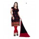 Solid Black Chanderi Dressmaterial