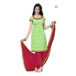 Solid Light Green Silk Dressmaterial
