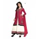 Maroon Floral Print Pure Georgette Semi-Stitched Salwar Kameez