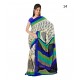 Beige Printed Chiffon Saree