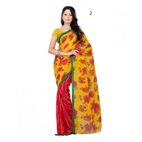 Printed Faux Georgette Saree