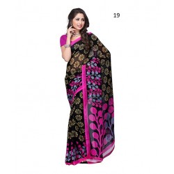 Floral Print Georgette Saree