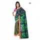 Blue Solid Faux Georgette Saree