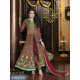 Red Karishma Kapoor Georgette, Suit 